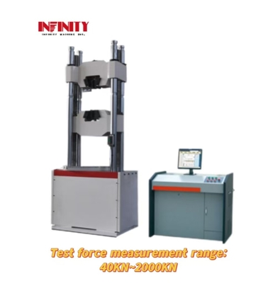 Easy Operation 2000KN Micro Electro Hydraulic Servo Tensile Compression Testing Machine
